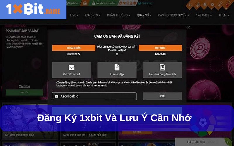 Lưu ý cần nhớ về đăng ký 1xbit