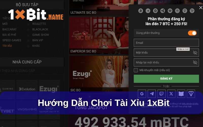 Hướng dẫn chơi tài xỉu online 1xbit