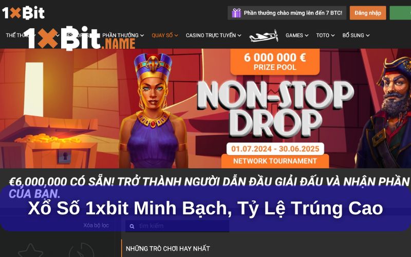 Xổ số 1xbit uy tín và minh bạch